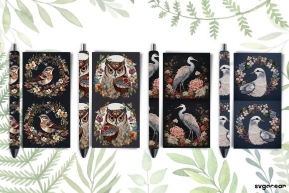 Birds Embroidery Pen Wraps Sublimation Review