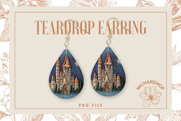 Castle Embroidery Teardrop Earring Design Review