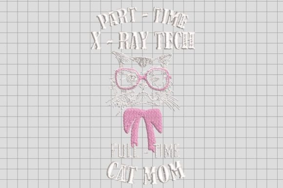 Cute Cat Mommy Full Time Embroidery File Review for Boutique Sweatshirts