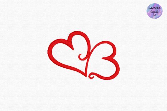 Cute Double Hearts Embroidery: A Valentine’s Day Design Review