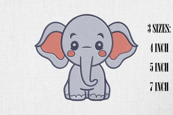 Cute Kawaii Elephant Embroidery Design Review for Personalized Gifts