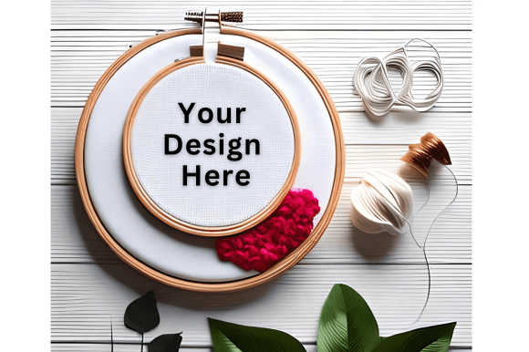 Embroidery Hoop Floral Mockup - Modern Review