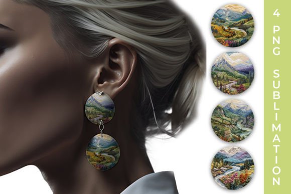 Embroidery Mountain Landscape Earrings: A Design Review