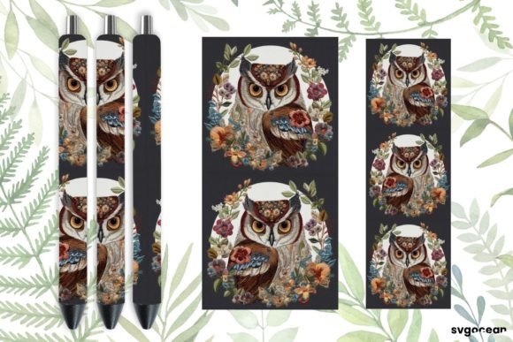 Embroidery Owl Pen Wraps Sublimation Review