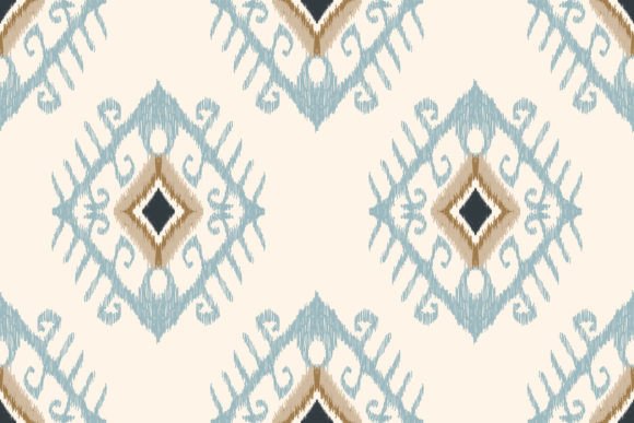 Ikat Geometric Ethnic Embroidery: A Versatile Seasonal Design