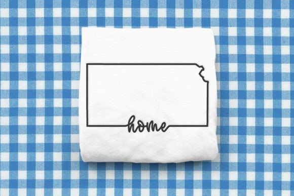 Kansas Home State Outline Embroidery Review for Small Business Use