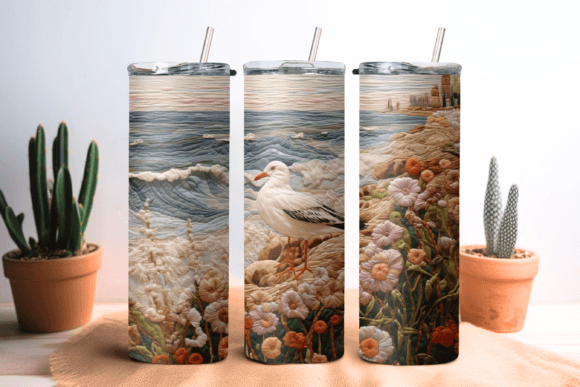 Seaside Seagull Tumbler Wrap Design Review