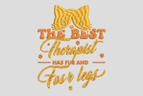 The Best Cat Therapist Embroidery File for Craft Fairs